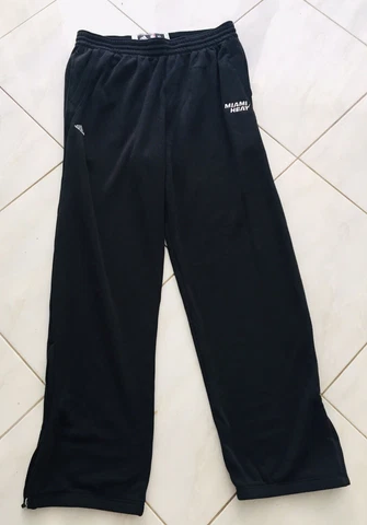 NBA MIAMI HEAT ADIDAS MENS WARM UP PANTS SIZE 2XL+2 Locker Room #4800c preowned Cover