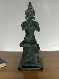 Bronze Statue Lord Krishna playing Flute - Picture 1 of 8