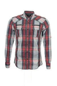 NWT INC International Concepts Red Plaid Button Down Shirt Sport S $60 - Picture 1 of 4