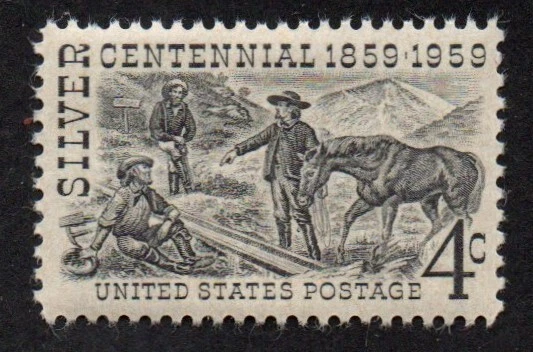 STATI UNITI 1959 100°SCOPERTA ARGENTO A COMSTOCK LODE NEL NEVADA MNH** - Immagine 1 di 1