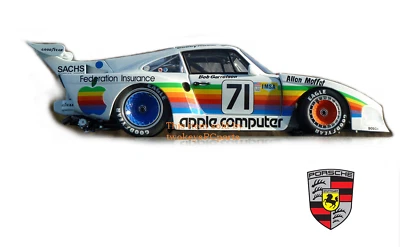 1:10 RC Clear Body Shell - Porsche 935  with Apple Livery driver Moffat. - Image 1 of 4