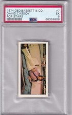 DAVID CASSIDY -- 1974 GEO. BASSETT & CO. -- #7 -- POP STARS -- PSA EX 5