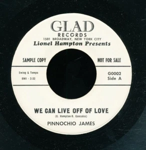 45tk- mod.soul-GLAD 0003-Pinocchio James-(We can Live off of Love/Weak & Broken) - Picture 1 of 2