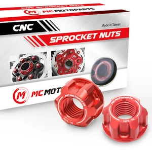 Billet Rear Axle Sprocket Nuts Red For MULTISTRADA V4 Pikes Peak 22 23 24 - Picture 1 of 6