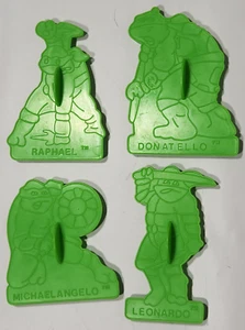4 Vtg Wilton TMNT Teenage Mutant Ninja Turtles Cookie Cutters Hong Kong 1990 - Picture 1 of 7