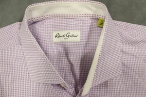Robert Graham mens size 46/18 light purple long sleeve button up shirt - Picture 1 of 10