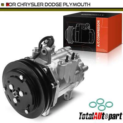 AC Compressor w/2-Groove for Chrysler New Yorker Dodge Dakota D250 D150 Plymouth - Image 1 of 4
