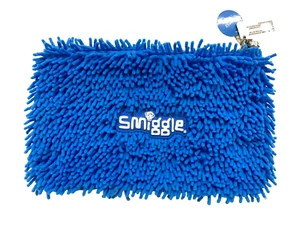 Smiggle School Pencil Case Popem Popit Poppies Micro Fiber Blue BRAND NEW - Picture 1 of 5