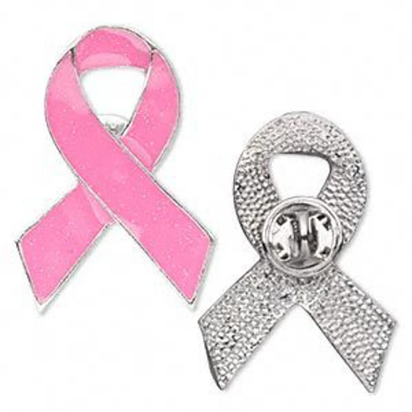 Lote de 4 broches de solapa de cinta rosa para cáncer de mama conciencia 1-1/2 pulgadas Foto 1 de 1
