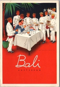 Vintage AMSTERDAM Netherlands Postcard BALI RESTAURANT / 1961 Dutch Cancel - Picture 1 of 2