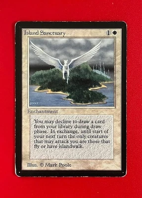 Beta Island Sanctuary MTG Beta Mark Poole Magic NM/LP White Rare - Image 1 of 2