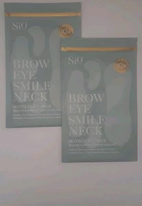 2 Pack SiO Beauty FaceLift Reusable Anti-Wrinkle Patches Brow Eye Smile Neck - Picture 1 of 5