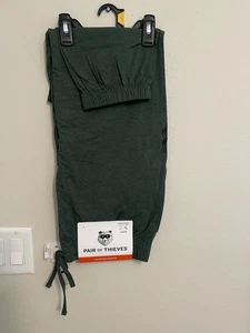 NEW Pair of Thieves Green Lounge Jogger Pants Men LARGE Pockets Athliesure - Picture 1 of 3