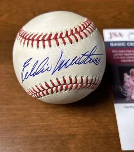 + Eddie Mathews JSA COA Autographed MLB Signed Baseball Auto- Sweet Spot - Picture 1 of 6