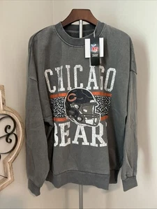 Suéter Gameday Couture NFL Chicago Bears polar vintage lavado de gran tamaño para mujer M - Imagen 1 de 9