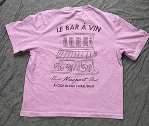 Abercrombie & Fitch Shirt Herren Large Lila Le Bar A Vin Newport Grafik T-Shirt - Bild 1 von 7