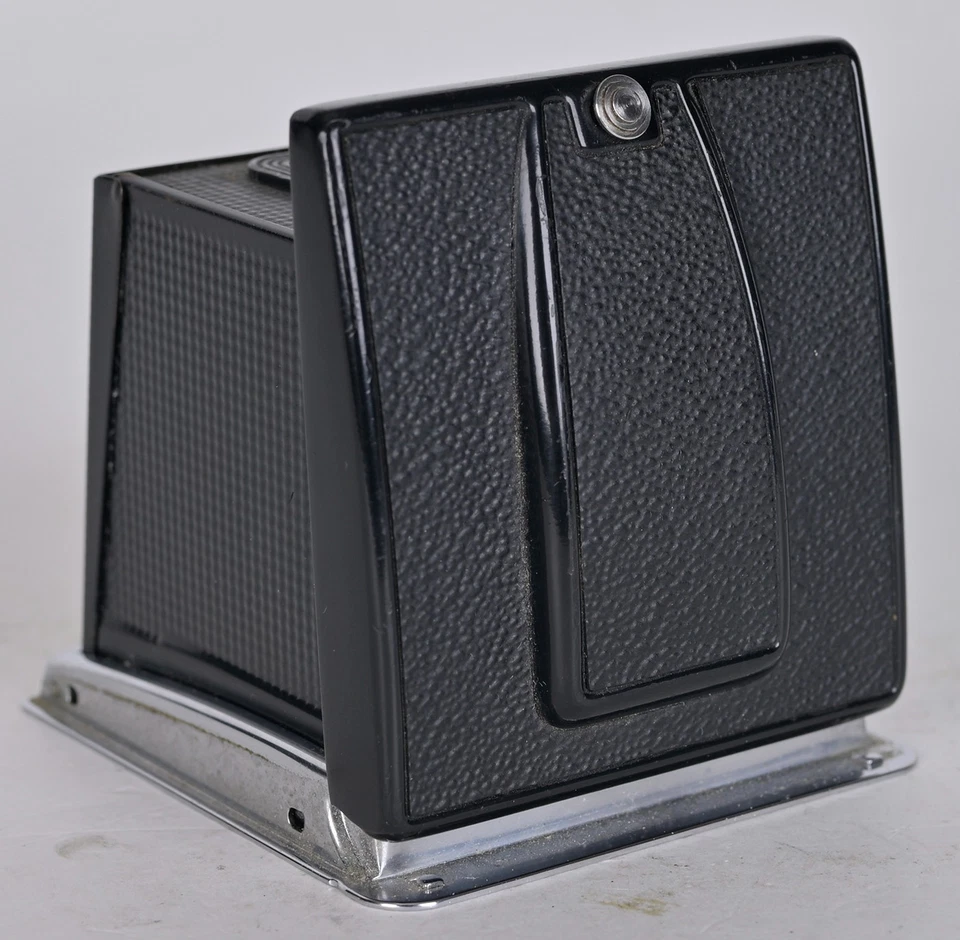 Black Hasselblad Waist Level Finder WLF Flip Finder Early Square Loupe Good Shap - Image 1 of 4