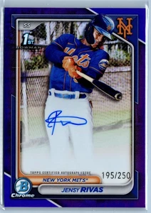 2024 Bowman Chrome #CPA-JR Jensy Rivas Prospects Auto Purple /250 - Bild 1 von 2