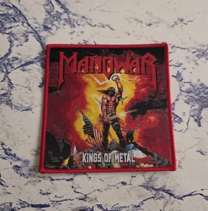 Parche tejido rojo Manowar Kings of Metal - Imagen 1 de 1