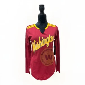 Women's Washington Commanders V-neck T-shirt Bling Shirt Football Tee Small - Picture 1 of 9