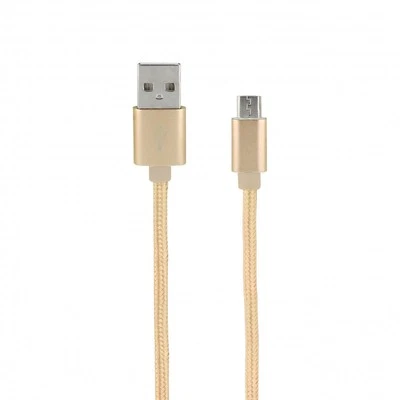 Câble micro USB /USB-A nylon 1 m - or - Photo 1/2