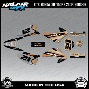 Kit de gráficos para HONDA CRF150F CRF230F (2003-2007) OG Crew - bronceado - Imagen 1 de 4