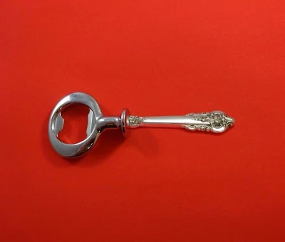 Abridor de botellas Grande Baroque de Wallace de plata esterlina HH hecho a medida 6" Foto 1 de 4