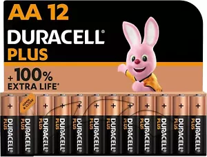 Duracell Plus AA Batteries (12 Pack) - Alkaline 1.5V - 100% Extra Life, MN1500 - Picture 1 of 7