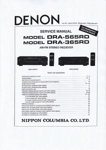 Service Manual-Anleitung für Denon DRA-565 RD, DRA-365 RD  - Bild 1 von 1