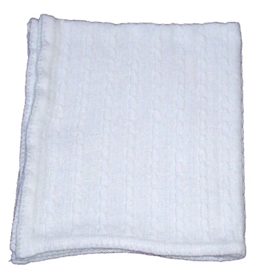 Circo Target Manta Bebé Blanca Chenilla Cable Tejido Cuerda Seguridad Foto 1 de 2