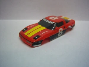 AFX/TOMY~NEW~CORVETTE  BODY Red/Yellow/Black/White #8 Aurora Brand New~AFX-MINT~ - Picture 1 of 6