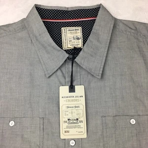 Colours Alexander Julian Shirt Mens Size 4X Gray Short Sleeves NWT! - Picture 1 of 8