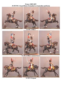 Soldatini VID NF-59C Guardia Cavallo Granatieri Francia 1805 - 1807 - 60 mm kit metallo - Foto 1 di 36