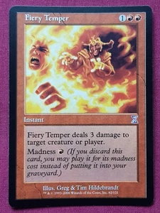 Magic The Gathering TIME SPIRAL TIMESHIFTED FIERY TEMPER red card MTG - Picture 1 of 2