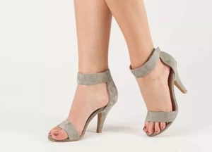 Sandalia para mujer Jeffrey Campbell Hough 3 topo gamuza tacón talla 7 - Imagen 1 de 7