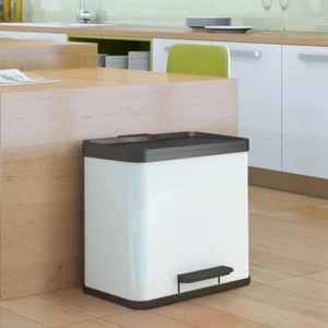 Tretmülleimer Oko Duo Plus Größe L 17L + 9L Weiß 0630-230 - Bild 1 von 8