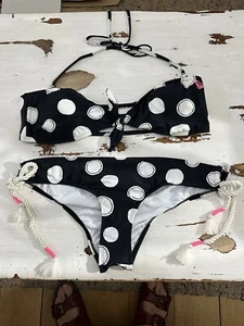 Roxy Swim Black/white Bikini Set XL - Picture 1 of 7