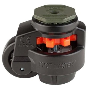 Foot Master Mounted Leveling Caster 3" Nylon Swivel w/ 1650 lb. Load Flat Black - Picture 1 of 1