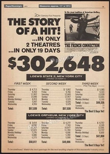 THE FRENCH CONNECTION__Original 1971 Trade AD / poster__New York box office - Picture 1 of 1