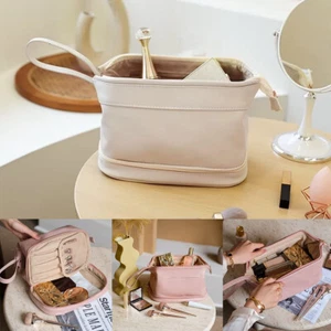 Cosmetic Bag Makeup Bag PU Portable Travel Cosmetic Storage Bag Waterproof StFdX - Picture 1 of 18