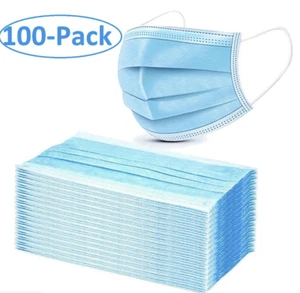 100 PIEZAS máscara facial desechable de 3 capas bucle protector para la oreja cubierta bucal no médica - Imagen 1 de 4