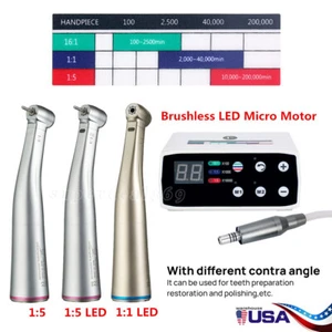 NSK Typ Dental Brushless LED Elektro Mikromotor 1:1/1:5 Winkelstück - Bild 1 von 73