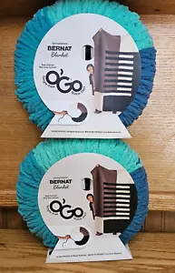 BERNAT BLANKET O’GO FILATO 10,5 oz 300 g 220 iarde OMBRA DI VERDE CONFEZIONE DA 2 TURCHESE - Foto 1 di 3