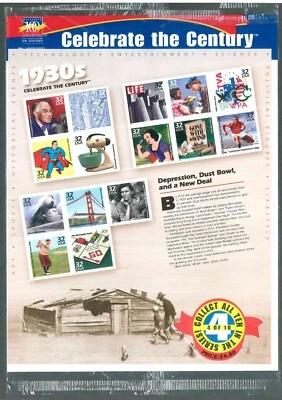 Scott #3185 32¢ Celebrate The Century 1930's Mint Sheet MNH - Image 1 of 4