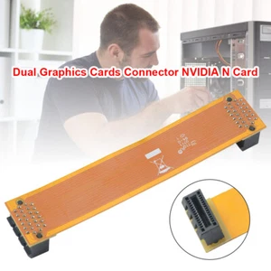 Flexible Crossfire Cable Dual Graphics Cards Connector NVIDIA N Card SLI Bridge - Photo 1/6