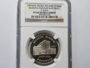 Poland 1987 MW, Proba 1000 Zlotych, P-490A,Silver Proof,NGC PF69 UC - Picture 1 of 3