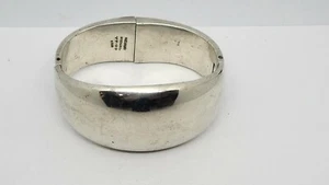 Vintage Heavy Taxco Double Hinged Modernist Bangle Bracelet, Mexico, 117.6 grams - Picture 1 of 12