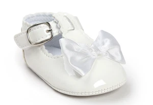 Baby Girl Patent Crib Shoes Infant Skimmer Mary Jane Shoes Newborn to 18 Months - Picture 1 of 29