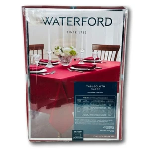 Mantel Waterford rojo vacaciones Navidad 70"" x 126"" oblongo - Imagen 1 de 2
