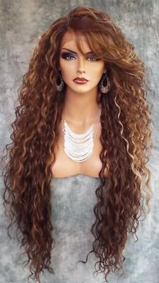 36" X-LONG RENDA FRENTE PROFUNDA C-PARTE PERUCA ALTA CALOR SEGURO COR FS8.27.613 SEXY 233 - Imagem 1 de 4